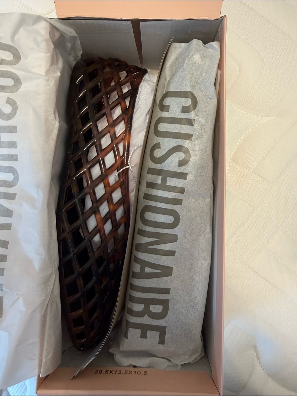 Cushionaire Women's Lattice Ballet Flats in Tortoiseshell Brown/clear - Picture 2 of 4